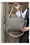 Justpolo Women's Gray Large Shoulder Bag with Adjustable Long Strap - 3
