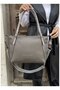 Justpolo Women's Gray Large Shoulder Bag with Adjustable Long Strap - 2