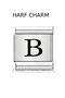 Italian Steel Charm Steel Charm Letter B Name Date Initials Written 9 mm Fmaccesories