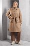 Plus Size Quilted Trench Coat 10927