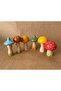 6-Piece Natural Wooden Mushroom Toy Set - Educational Toy - 3
