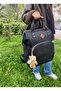 Black Mother Baby Care Bag |   Liquid Proof, Thermos, Multi-Compartment Backpack
