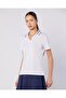 Elegance Polo Wmn Women's White Regular Polo Collar T-Shirt - 4