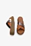 Zuva İnna Women's Genuine Leather Wedge Slippers - 4