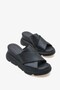 Neda İnna Women's Genuine Leather Wedge Slippers