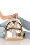 Women's Stone Detailed Daily Backpack Ald.1250 Gold - 2