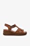 Karmen İnna Women's Genuine Leather Wedge Sandals - 2