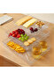 3-Piece Clear Acrylic Decorative Serving Tray Set | Durable Multi-Purpose Rectangular Organizer - 6