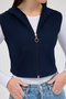 Zippered Zero Sleeve Women's Vest 8201A - 4