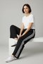 High Waist Comfortable Fit Brown Sports Leggings – Side Stripe Detail Flexible and Stylish Everyday Wear