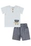 Striped 6-18 Months Set - Ecru - 2
