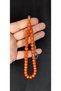 Rod Amber Praying Beads Orange Color Globe Cut T-404