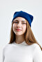 Silkworm Life %100 Pure Silk Lined Beret Hair-Friendly Handmade Natural Bursa Silk Stylish Women's Beret - Blue