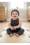 Baby Girl and Boy Adjustable Strap Diamond Pattern Beret Knitwear Salopet Set