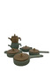 Özka Hobby Basswood Painted Wooden Toy Pot and Pan Set - 4