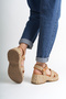 Genuine Leather and Cross-Strapped Straw Sole Comfort Women's Sandals - 4