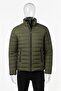 Men's Khaki Quilted Lined Double Pocket Puffer Jacket - 2