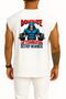 Oversize Skull Gym Motivation Chest and Back Design Undershirt - 2