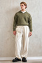 Men's Baggy Mold Velvet Trousers with Elastic Waist