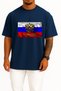 Oversize Russian Empire Flag of Russia Coat of Arms of Russia Chest Design Unisex T-Shirt