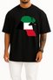 Oversize Kuwait City Flag of Kuwait Map Chest Design Unisex T-Shirt