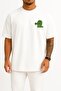 Oversize Pepe the Frog Illustration, Unisex T-Shirt with Pepe Coin the Frog Pocket and Backpack Design