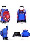 Blue Spider-Man Style Rolling Trolley School Bag - 2