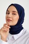 Combed Cotton Shawl Navy Blue - 2