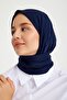 Combed Cotton Shawl Navy Blue - 6