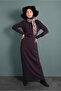 Shoulder Garned Throat Dress 40362 - 2