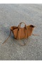 Suede Tan Polen Hand and Shoulder Bag - 7