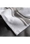 Elvin 2-Piece Drying Towel 100% Organic Cotton Special Weaving Gray-Cream 40X60 cm - 2