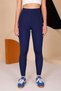 Women's Light Navy Blue High Waist Slim Fit Leggings - 3060 - 7