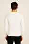 Men's Long Sleeve Striped White Winter Knitwear Sweater - 5