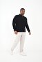 Men's Plus Size Winter Oversized Black Polo Neck T-Shirt - 3
