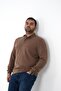Men's Plus Size Winter Oversized Mink Polo Neck T-Shirt - 2
