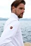 Men's White Two Thread Fabric Di Mock Neck Long Sleeve Tracksuit Set with Ermuarli Pockets - 7402 - 3