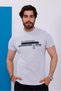Men's White Crew Neck Printed T-Shirt - 170 - 7
