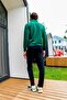 Men's Two Thread Fabric Sl Slim Fit Ar Leg Green Zippered Tracksuit Set - 7664 - 3
