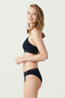 Women's Navy Blue Bustier Slip Set - 3
