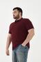 Men's Elite Comfort Short Sleeve Basic Summer Polo Neck T-Shirt Claret Red - 2