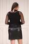 Large Size Slit Detail Leather Skirt Black - 5