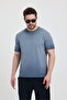 Men's Navy Blue Crew Neck Washable Basic T-Shirt - 165 - 3