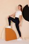 Women's Navy Blue High Waist Slim Fit Leggings - 3060 - 3