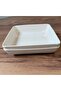 Deep 19 cm Thick Porcelain Square Salad Plate Set of 2 - Cream - 4