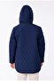 Hooded Transitional Coat - Large Size Cotton Plaid Pack of Quilted Coats - 8