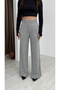 Gray Women's Comfortable Fit Knitwear Pants Size 36/38 .25701 - 5