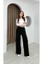 Black Women's Comfortable Fit Knitwear Pants Size 36/38 .25701 - 6