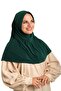 زمرد - طرحة حجاب متشابكة عملية جاهزة قماش رملي سادة 1600_37 - 3
