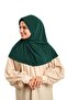 زمرد - طرحة حجاب متشابكة عملية جاهزة قماش رملي سادة 1600_37 - 2